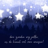 Kerstkaart vallende sterren wens 2