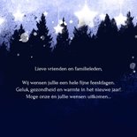 Kerstkaart vallende sterren wens 3