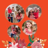 Kerstkaart vrolijk bloemen boeket 2