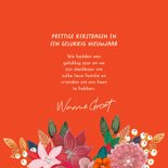 Kerstkaart vrolijk bloemen boeket 3