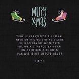 Kerstkaart vrolijk gekleurde schaatsen zwart  3