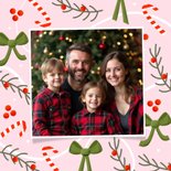 Kerstkaart vrolijke kerst met typografie gekleurd 2