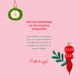 Kerstkaart vrolijke kerstballen illustratie 3