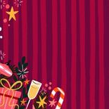 Kerstkaart vrolijke kleuren met drankjes 2