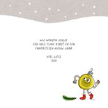 Kerstkaart wandelende kerstboom en kerstkado 3