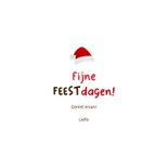 Kerstkaart warme kerstboodschap met drol 3