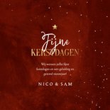 Kerstkaart waterverf Fijne Kerstdagen met ster 3