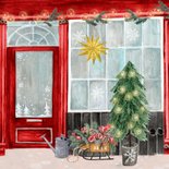 Kerstkaart winkel detailhandel Achterkant