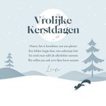 Kerstkaart winter dieren hert rendier sneeuw foto kinderen 3