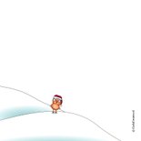 Kerstkaart wintergroet met rendier 2