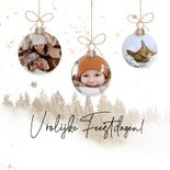 Kerstkaart winters bos kerstbal 2