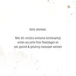 Kerstkaart winters bos kerstbal 3