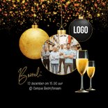Kerstkaart zakelijk bedankt 2027 goud sparkles 2