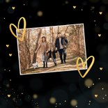 Kerstkaart zwart goudlook typografie Merry Christmas 2