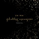 Kerstkaart zwart met gouden sneeuwvlok - een gouden kerst 3