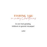 Kerstkaartje fishing you a merry christmas met visje  3
