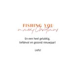 Kerstkaartje fishing you a merry christmas met visje  3