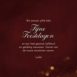 Kerstkaartje met gouden kerstballen klassiek sprankelend 3