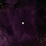 Kerstkaartje met groot 2026 in het paars en geel fijne kerst Achterkant