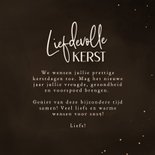 Kerstkaartje sprankelend hart liefdevolle kerst bruin 3