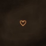 Kerstkaartje sprankelend hart liefdevolle kerst bruin Achterkant