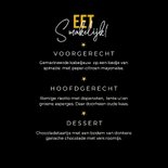 Kerstmis menukaart lampjes goud  3