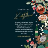 Kerstuitnodiging diner illustraties 3