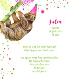 Kinderfeestje luiaard tropisch 2