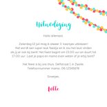 Kinderfeestje uitnodiging 3 jaar feestelijk met piñata  3