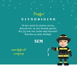 Kinderfeestje uitnodiging brandweer brandweerman foto 3