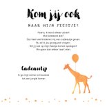 Kinderfeestje uitnodiging jungle hip met dieren 3