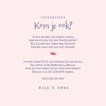Kinderfeestje uitnodiging tweeling eenhoorns snoep confetti 3