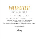 Kinderfeestje voetbal krijt goud foto uitnodiging 3