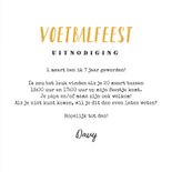 Kinderfeestje voetbal krijt goud foto uitnodiging 3