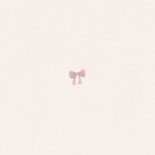 Klassiek geboortekaartje knuffel beer roze strikje Achterkant