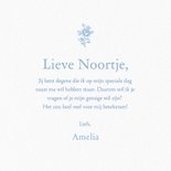 Klassiek getuige kaartje met vintage roosjes lichtblauw 3