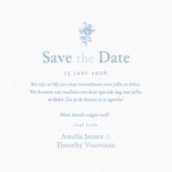 Klassiek save the date kaartje bruiloft met vintage patroon 3