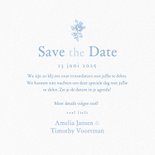 Klassiek save the date kaartje bruiloft met vintage patroon 3