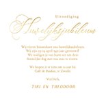Klassieke jubileumkaart gouden typografie en foto 3