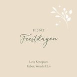 Klassieke kerstkaart met foto botanisch  3