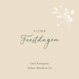 Klassieke kerstkaart met foto botanisch  3