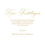 Klassieke kerstkaart met foto en gouden typografie 3