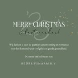 Klassieke kerstkaart zakelijk botanisch jaartal logo goud 3