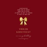 Klassieke rode kerstkaart met gouden strik 3