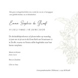 Klassieke rouwkaart lijnillustratie bloemen foto 3