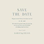 Klassieke save the date kaart met bloemen kader 3