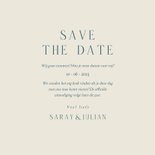 Klassieke save the date kaart met bloemen kader 3