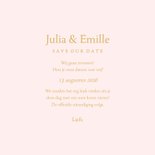 Klassieke save the date kaart met gouden ornament 3