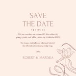 Klassieke save the date uitnodiging samen jarig tulpen 3