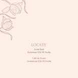 Klassieke uitnodiging communie met vintage tulpen beige 2